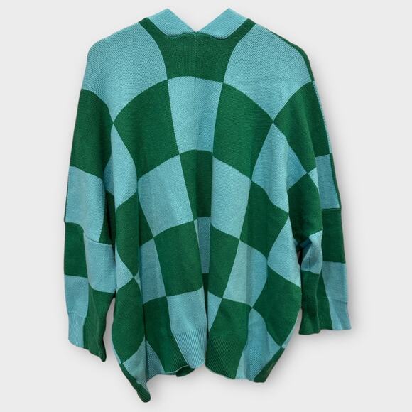 Dressed in Lala Love You Oversize Checkerboard Cardigan Size S/M - Picture 7 of 14